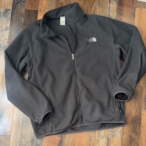 The North Face Fleece Full Zip Jacket Mock Neck Black Men L